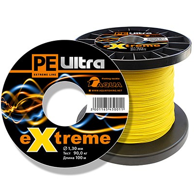 Линь AQUA PE ULTRA EXTREME D1.5мм желтый