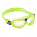 Очки для плавания AquaSphere SEAL KID 2  NEW прозрачные линзы bright green/blue