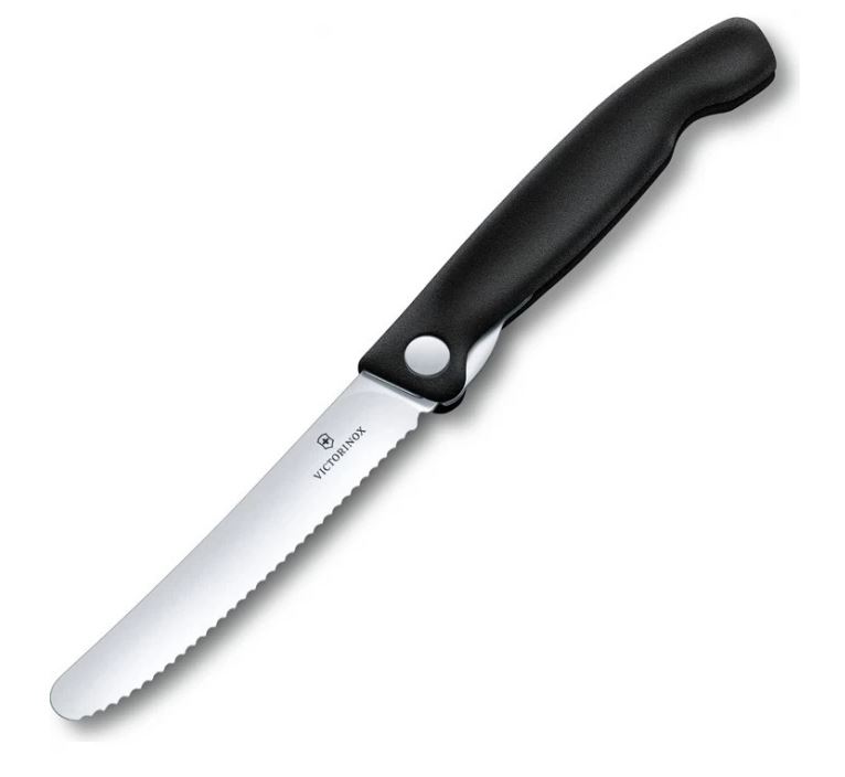 Нож Victorinox SWISS CLASSIC складной серрейтор черный
