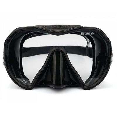 Маска подводная Sargan СТАЛКЕР ПРО (черный силикон) черная