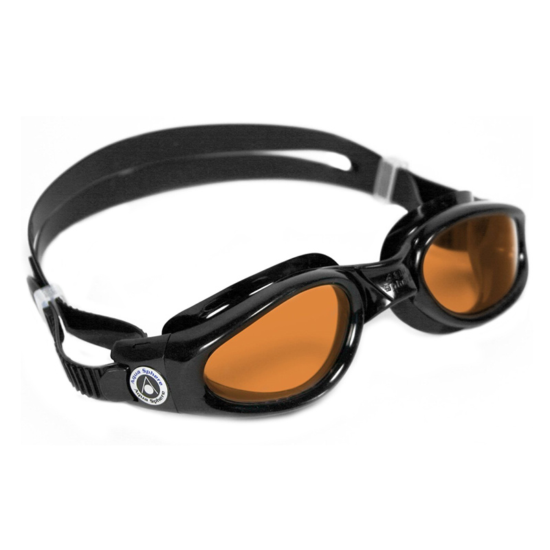 Очки для плавания AquaSphere KAIMAN  NEW янтарные линзы black