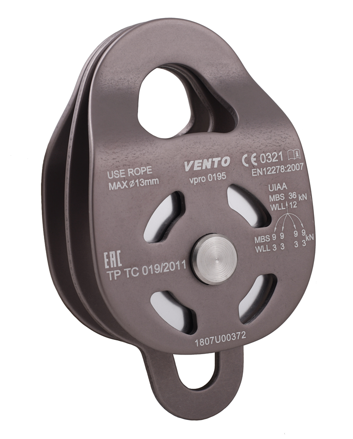 Блок-ролик Венто TWIN 36 двойной с подшипником дюраль