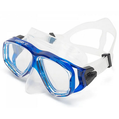 Маска подводная Sargan ДЕЛЬТА (прозрачный силикон) синяя