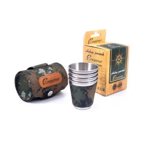 Стопки Следопыт 60мл в оплётке и тубе camo pixel