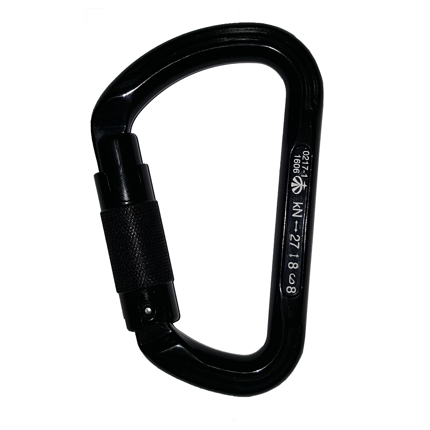 Карабин Вертикаль ДЮРАЛЕВЫЙ АВТОМАТ с муфтой байонет keylock черный