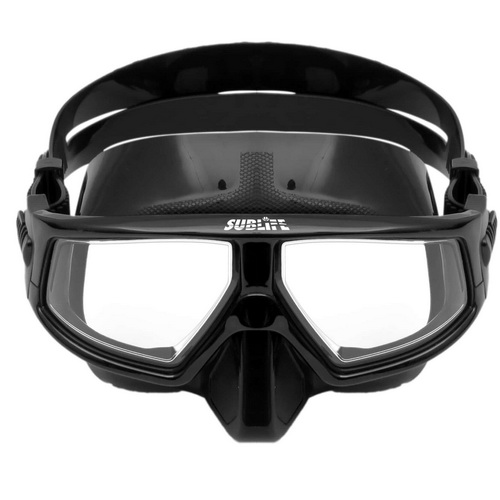 Маска подводная SubLife BLACK DEEP (черный силикон)