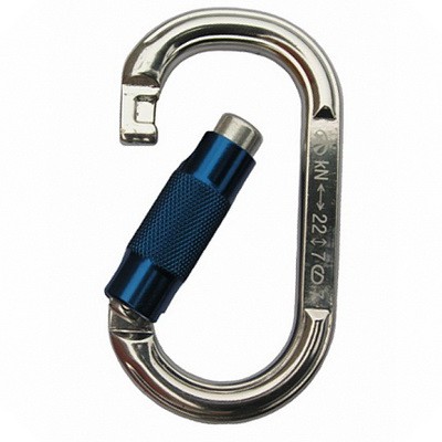 Карабин Вертикаль ДЮРАЛЕВЫЙ ОВАЛ АВТОМАТ с муфтой байонет keylock