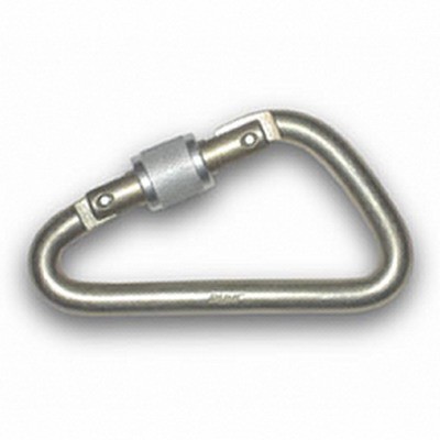 Карабин Ринг ТРЕУГОЛЬНЫЙ с муфтой сталь 40 kN keylock