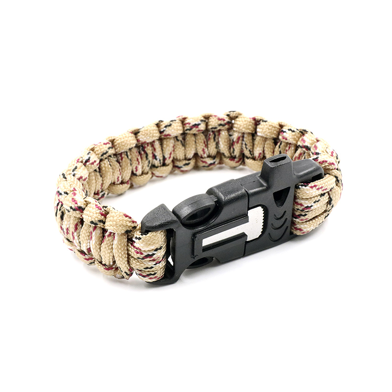 Браслет Следопыт из паракорда со свистком и огнивом 24.5х2см