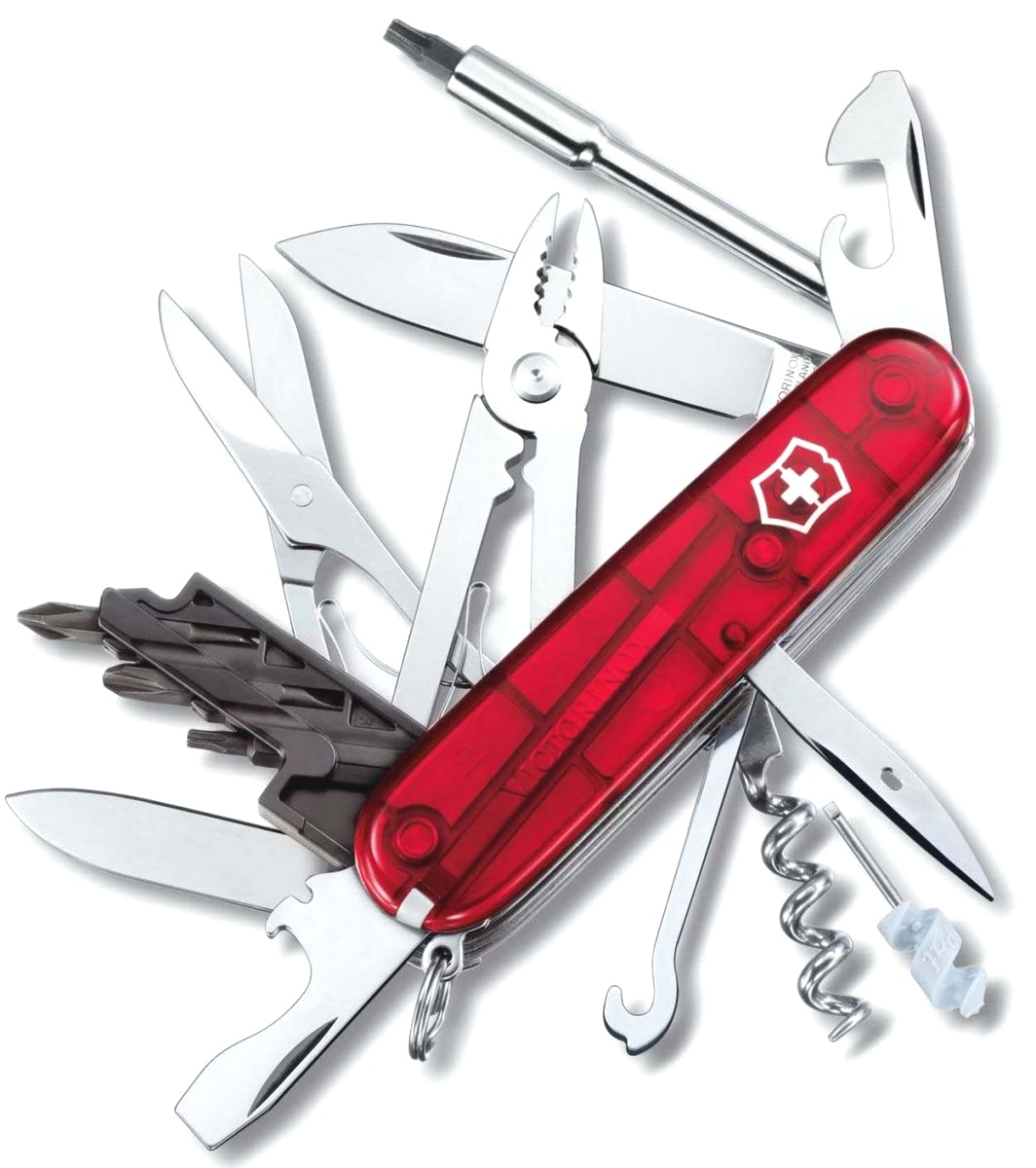 Нож Victorinox CYBER TOOL полупрозрачный красный